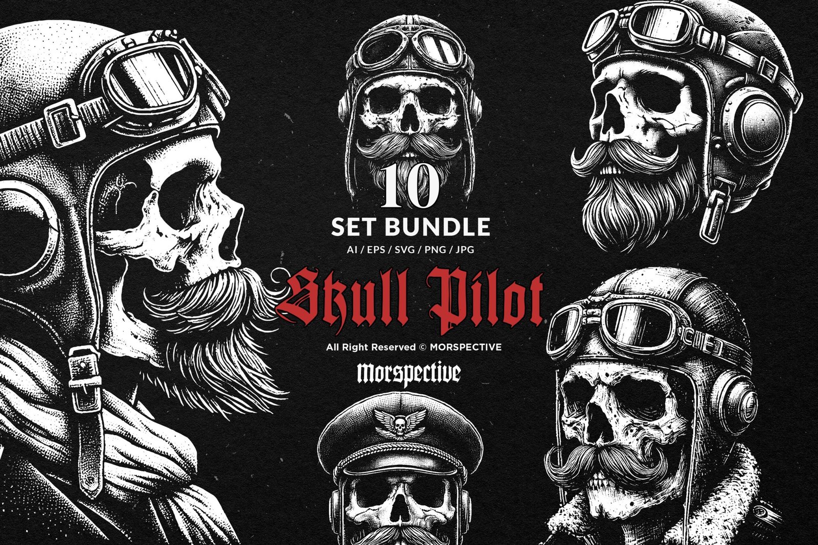 10 Bundle Dark Art Skull Pilot 1 10 Bundle Dark Art Skull Pilot