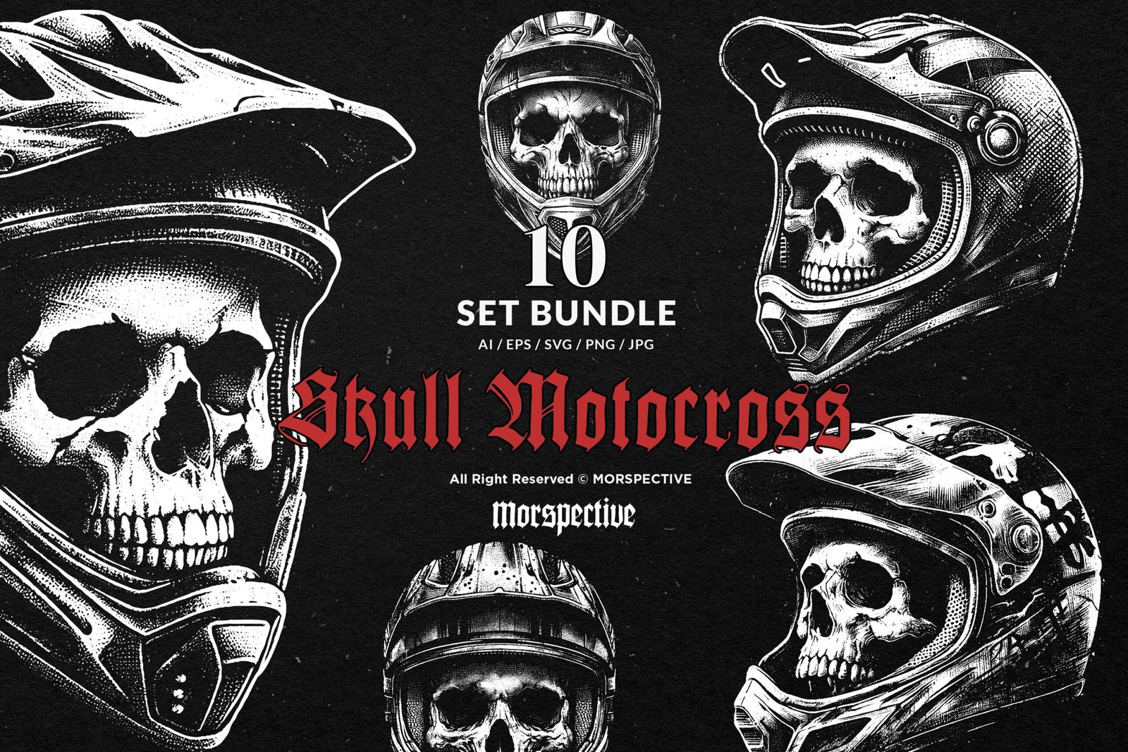 10 Bundle Dark Art Skull Motocross 1 10 Bundle Dark Art Skull Motocross