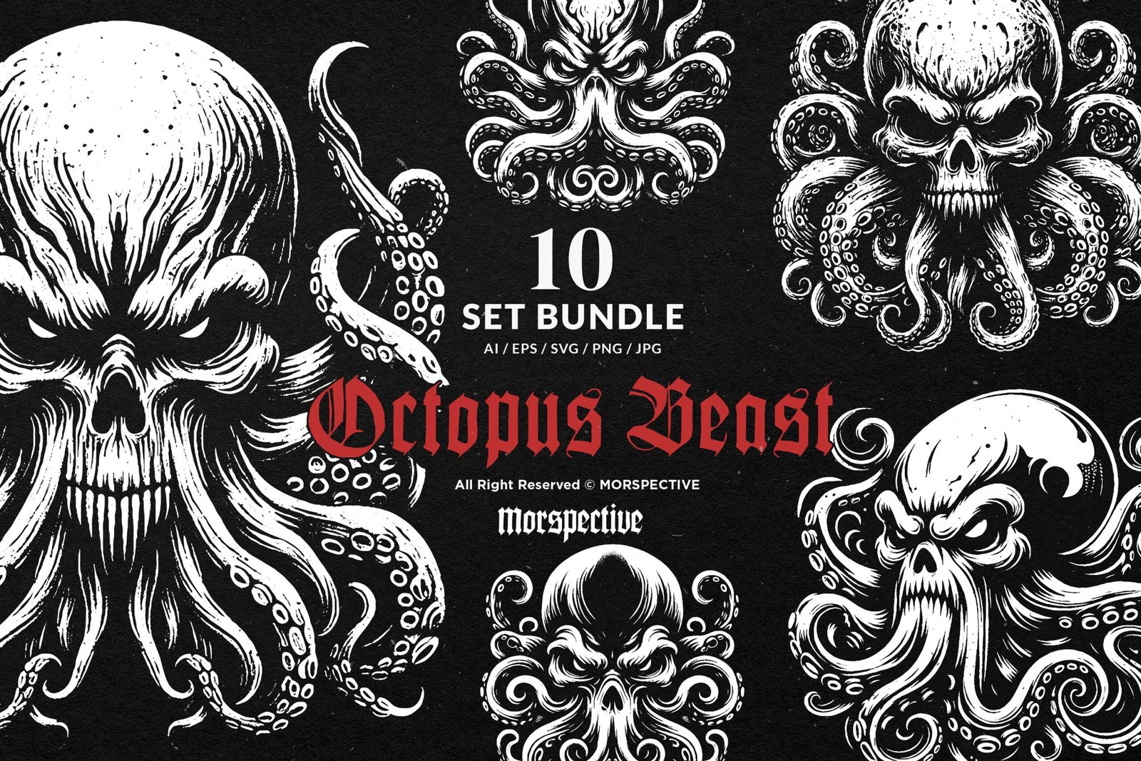 10 Bundle Dark Art Octopus Beast 1 10 Bundle Dark Art Octopus Beast