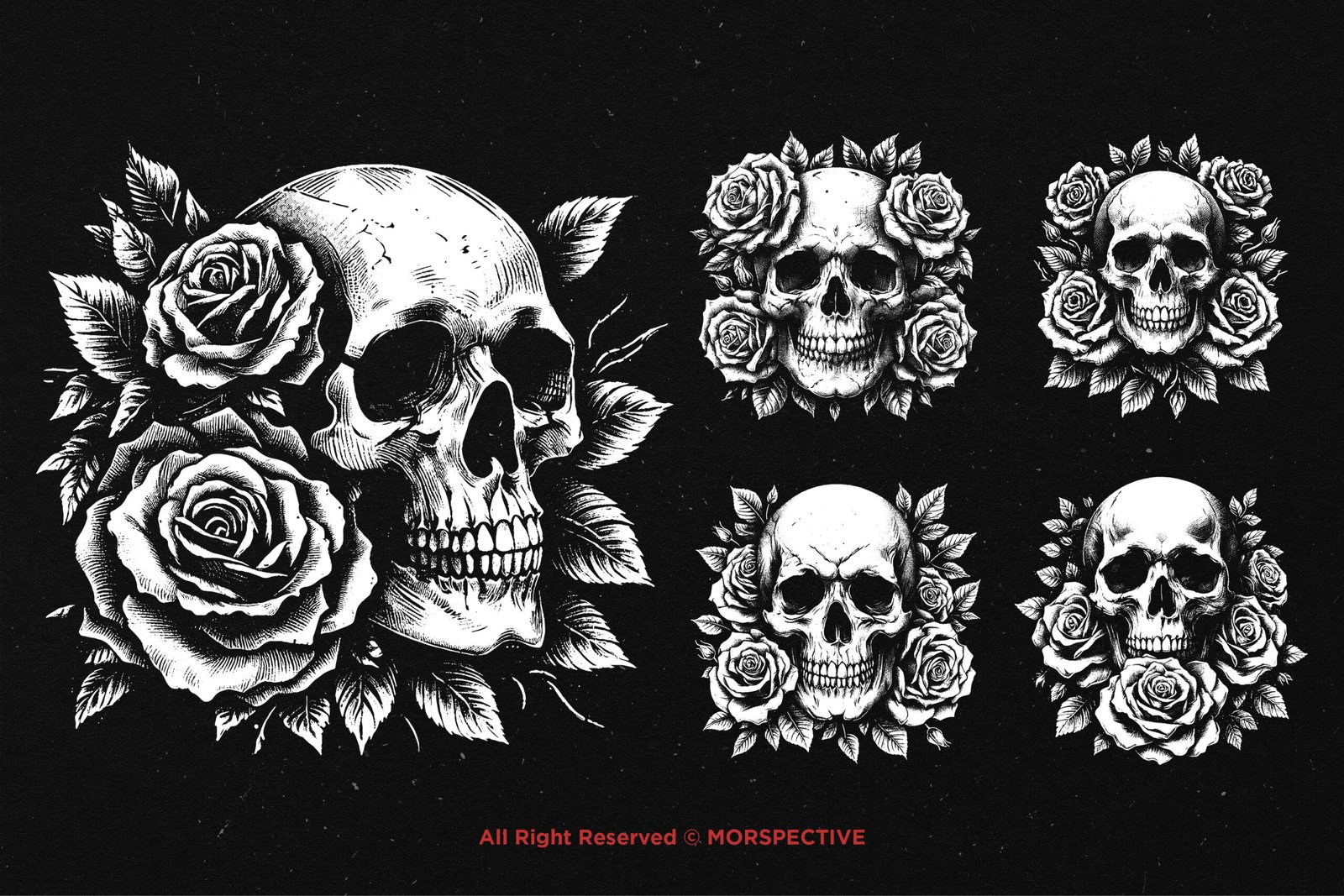 10 Bundle Dark Art Skull Rose Floral 3 10 Bundle Dark Art Skull Rose Floral - Image 3