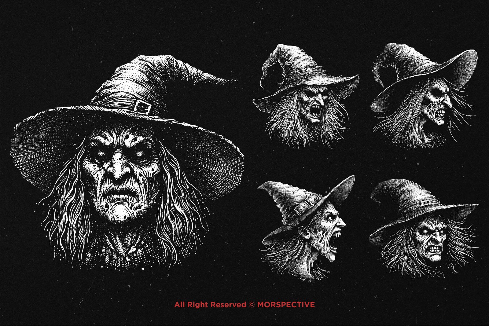 10 Bundle Dark Art Witch Face 3 10 Bundle Dark Art Witch Face - Image 3