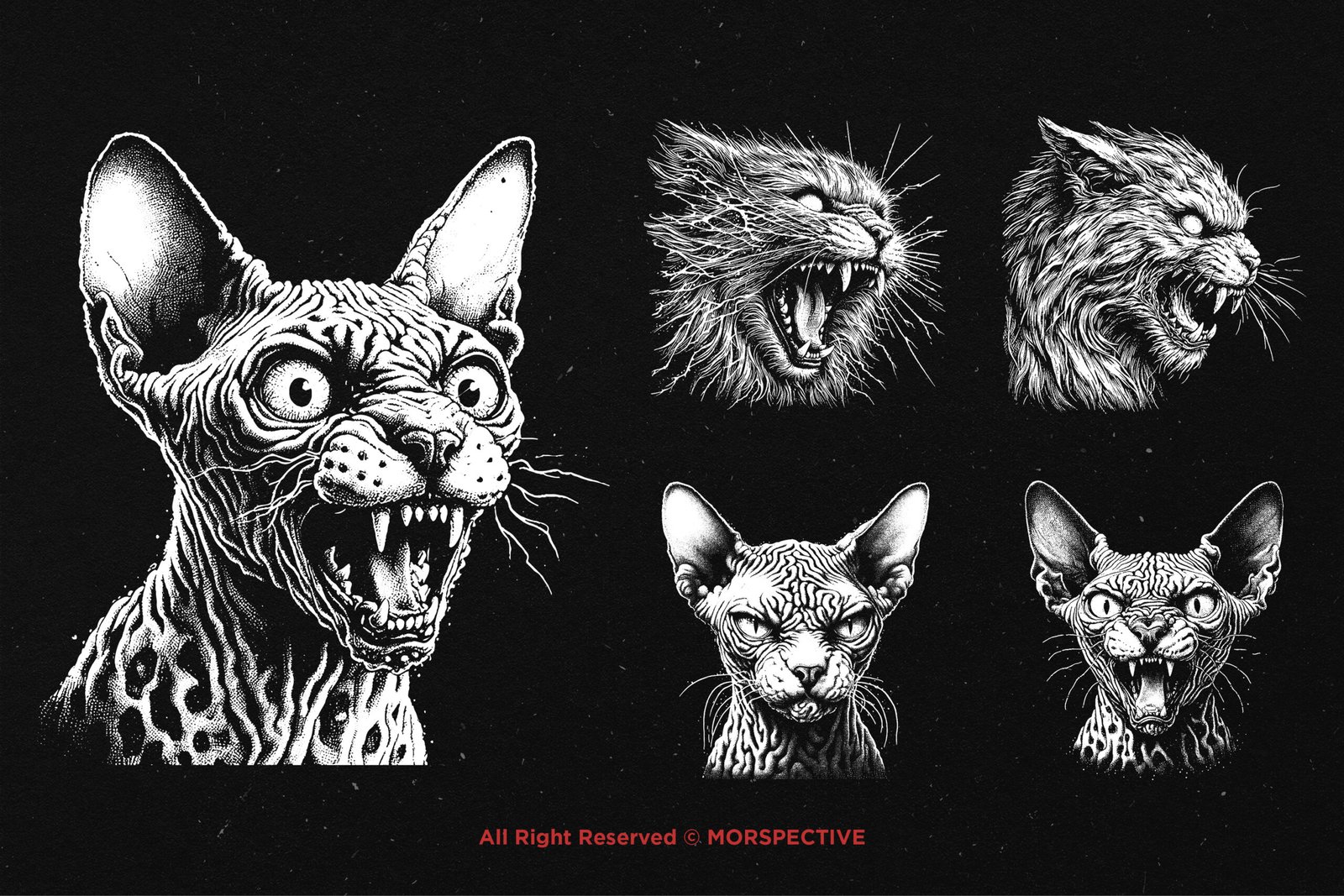 10 Bundle Dark Art Cats Gothic 3 10 Bundle Dark Art Cats Gothic - Image 3