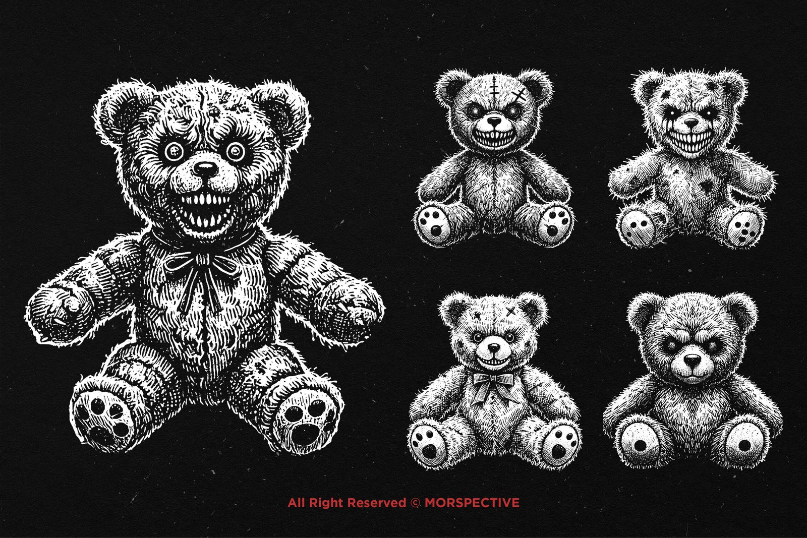 10 Bundle Dark Art Bear Doll 3 10 Bundle Dark Art Bear Doll - Image 3