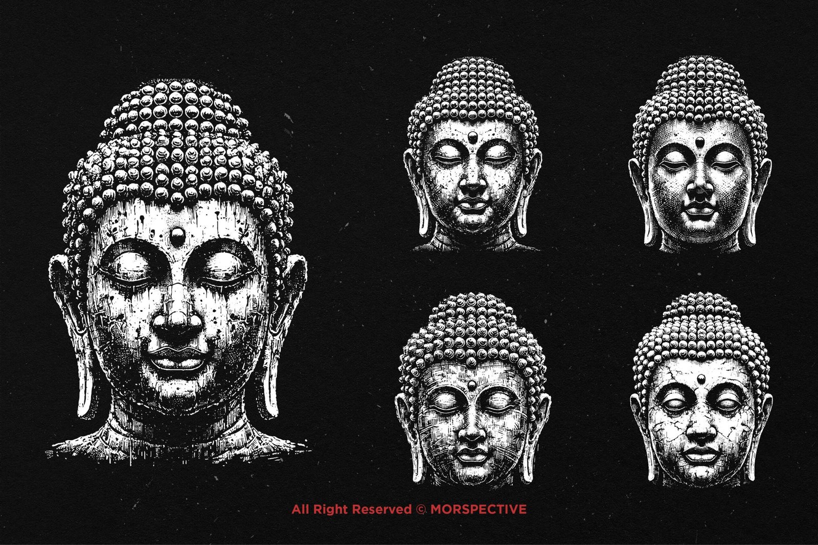 10 Bundle Dark Art Buddha Statue 3 10 Bundle Dark Art Buddha Statue - Image 3