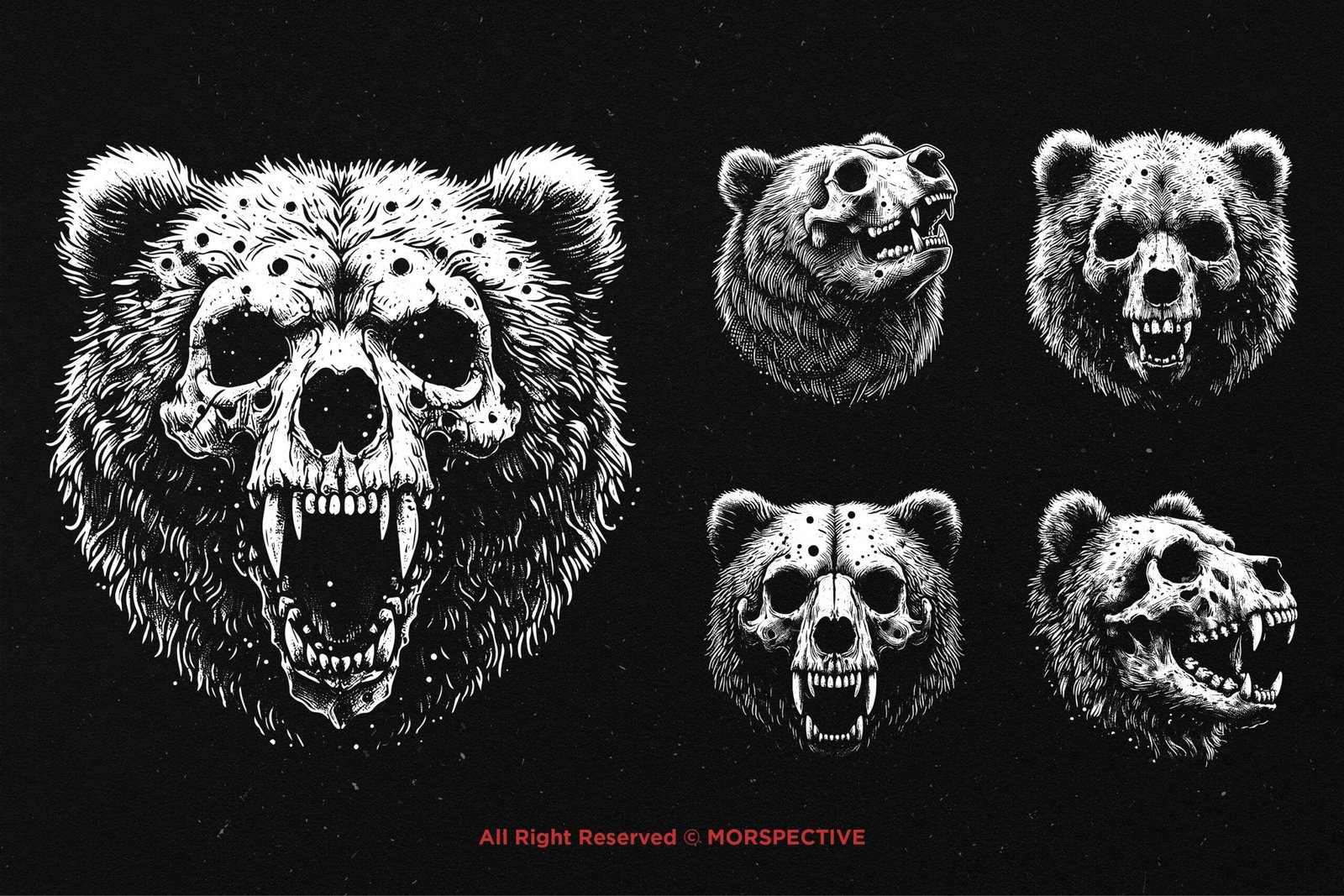 10 Bundle Dark Art Bear Skull 3 10 Bundle Dark Art Bear Skull - Image 3