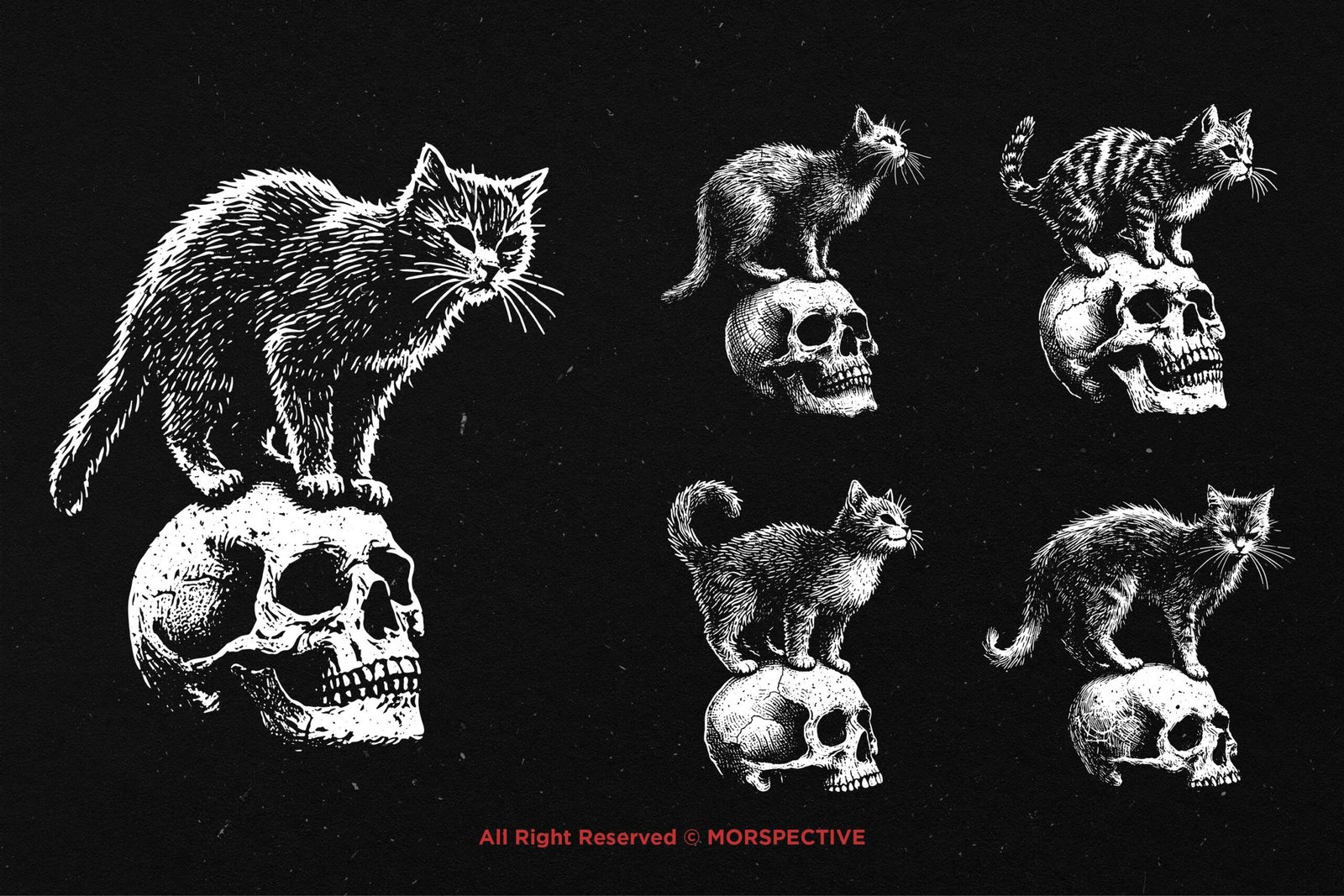 10 Bundle Dark Art Skull Cat 3 10 Bundle Dark Art Skull Cat - Image 3