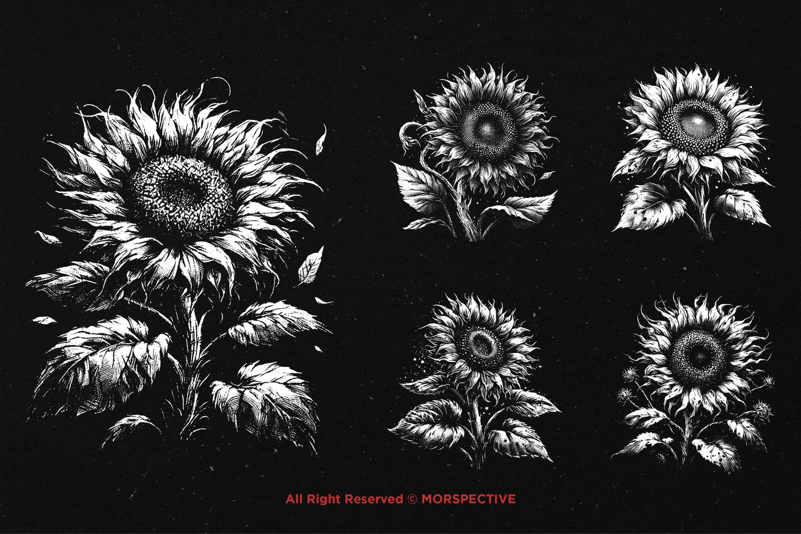 10 Bundle Dark Art Sun Flower 3 10 Bundle Dark Art Sun Flower - Image 3