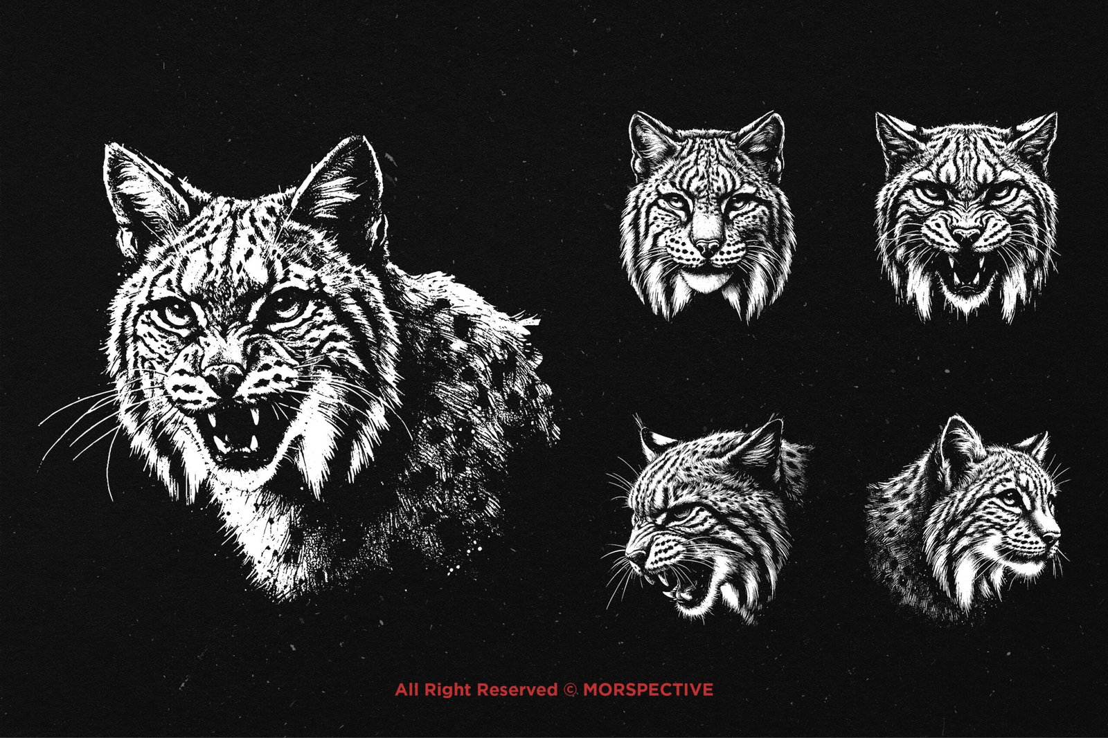 10 Bundle Dark Art Bobcat Lynx 3 10 Bundle Dark Art Bobcat Lynx - Image 3
