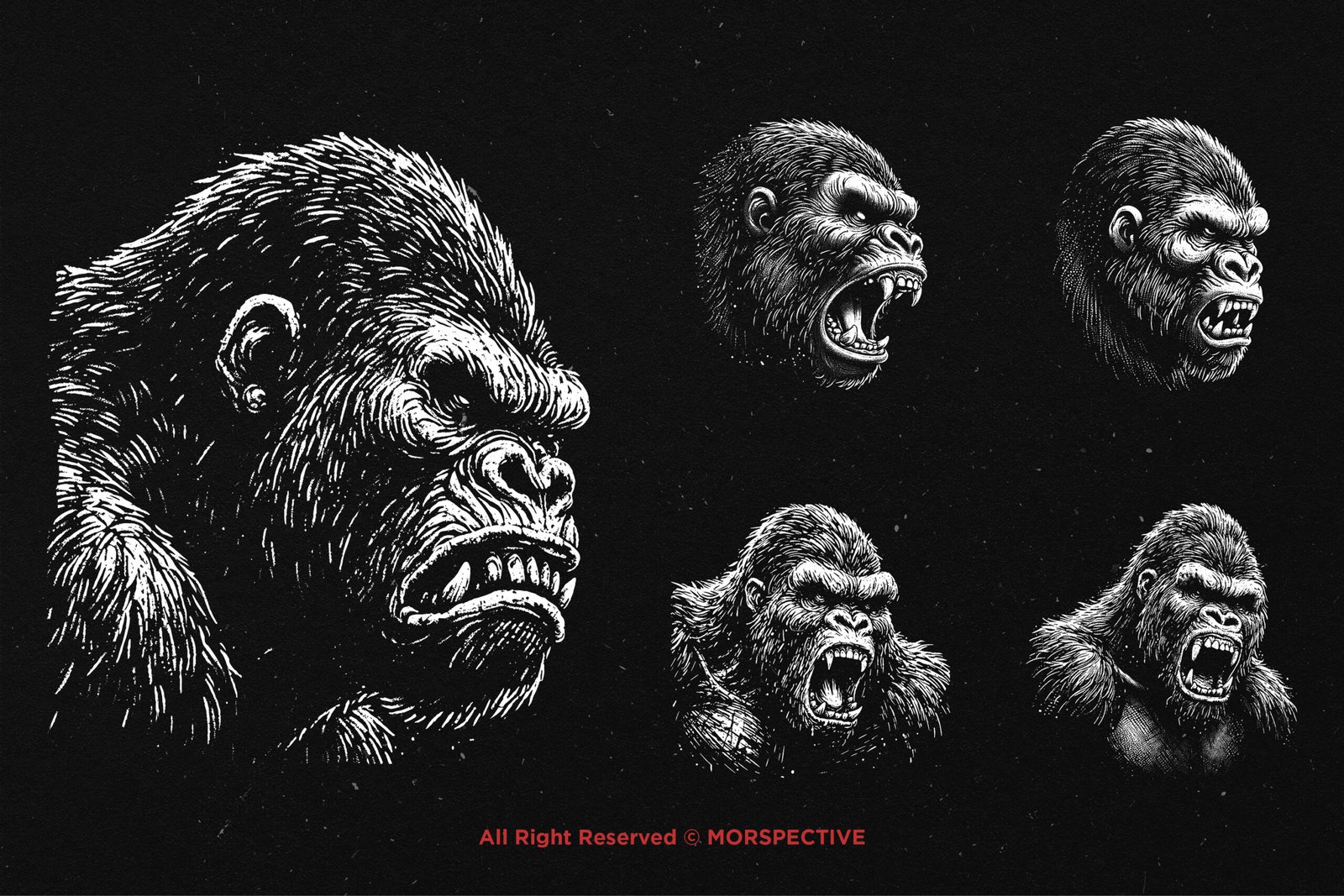 10 Bundle Dark Art Gorilla Kong 3 10 Bundle Dark Art Gorilla Kong - Image 3