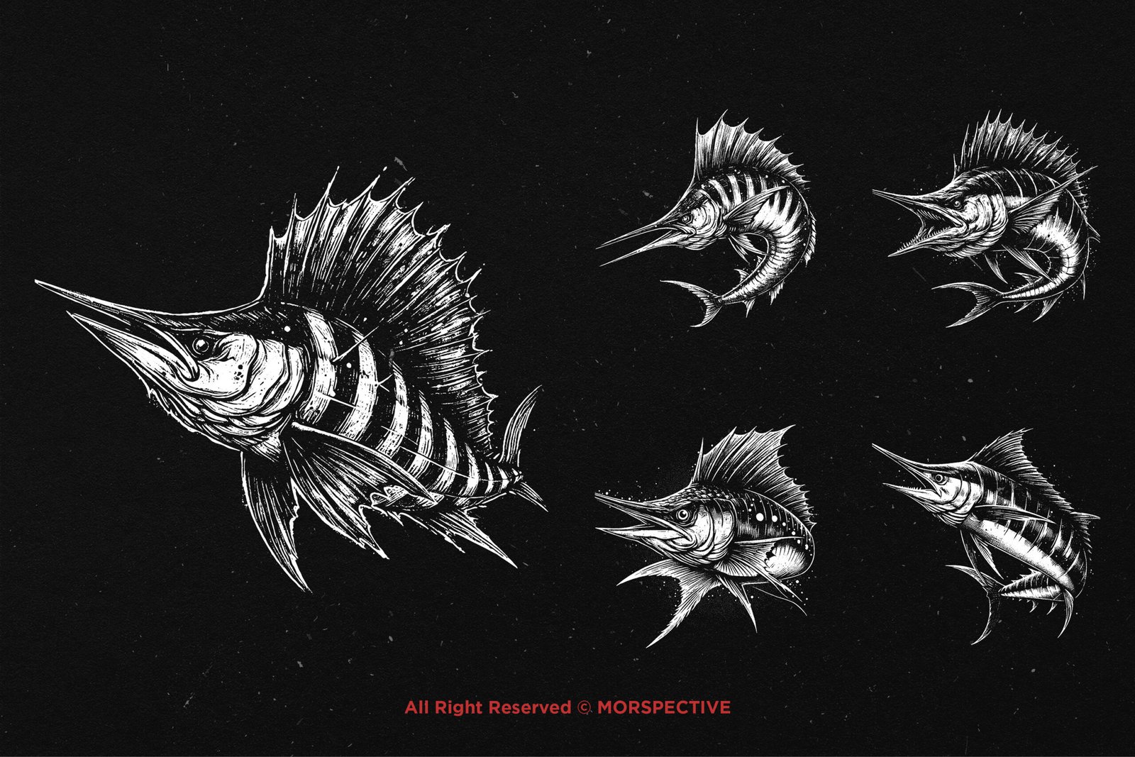 10 Bundle Dark Art Marlin Fish 3 10 Bundle Dark Art Marlin Fish - Image 3