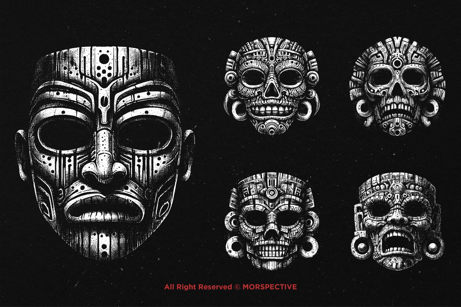 10 Bundle Dark Art Tribal Mask 3 10 Bundle Dark Art Tribal Mask - Image 3