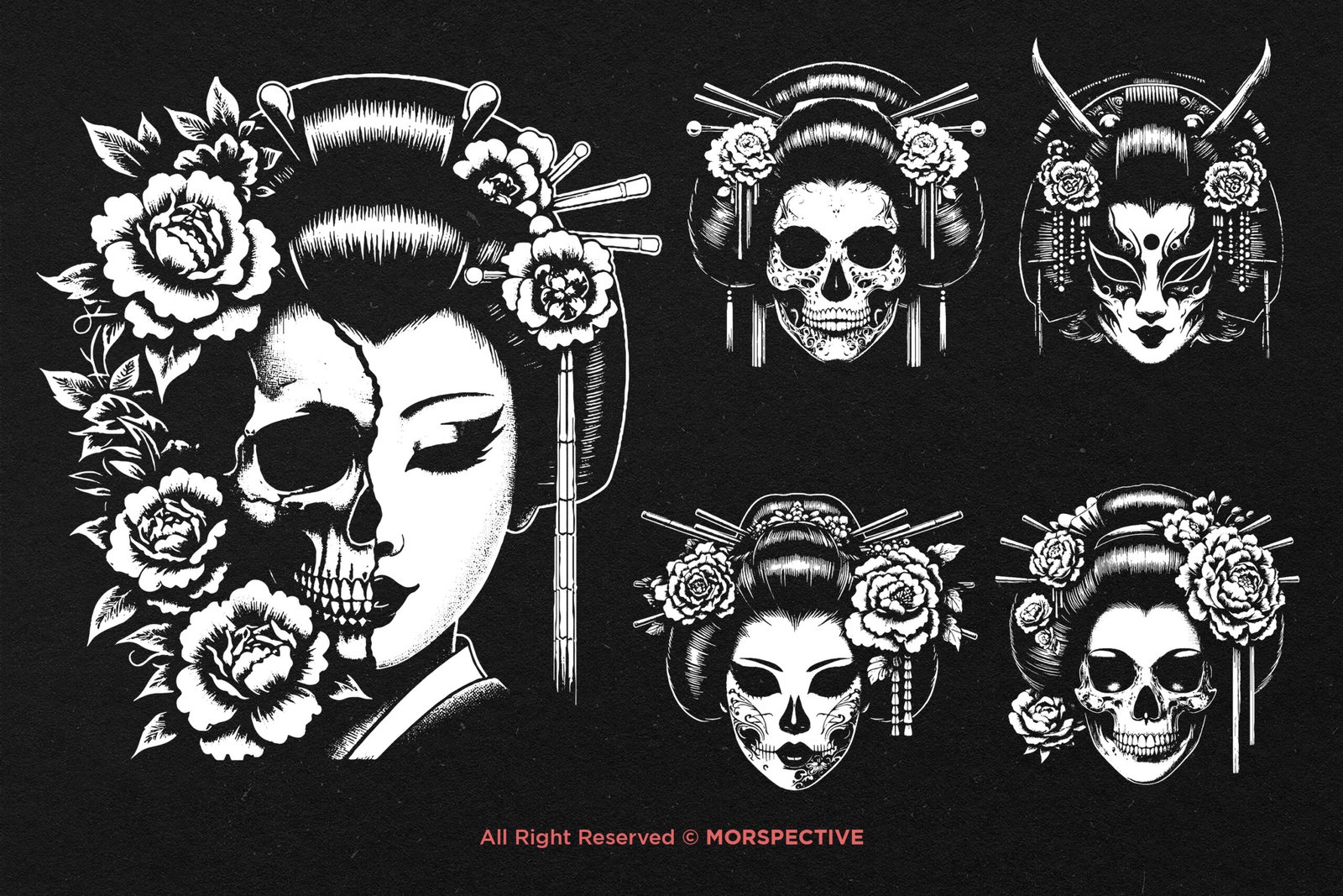 10 Bundle Dark Art Geisha Japanese 2 10 Bundle Dark Art Geisha Japanese - Image 2