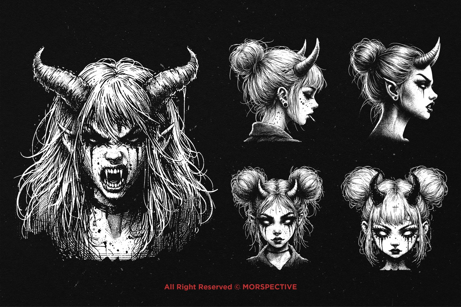 10 Bundle Dark Art Devil Girl 3 10 Bundle Dark Art Devil Girl - Image 3