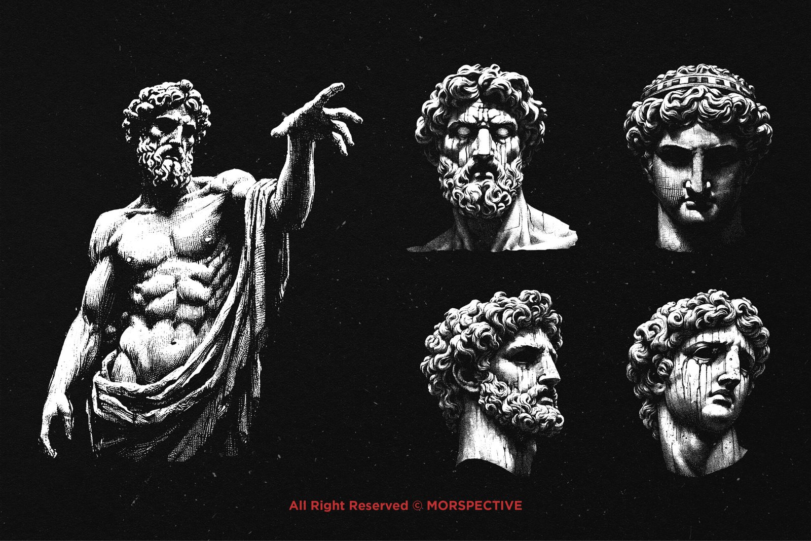 10 Bundle Dark Art Greek Roman Statue 3 10 Bundle Dark Art Greek Roman Statue - Image 3