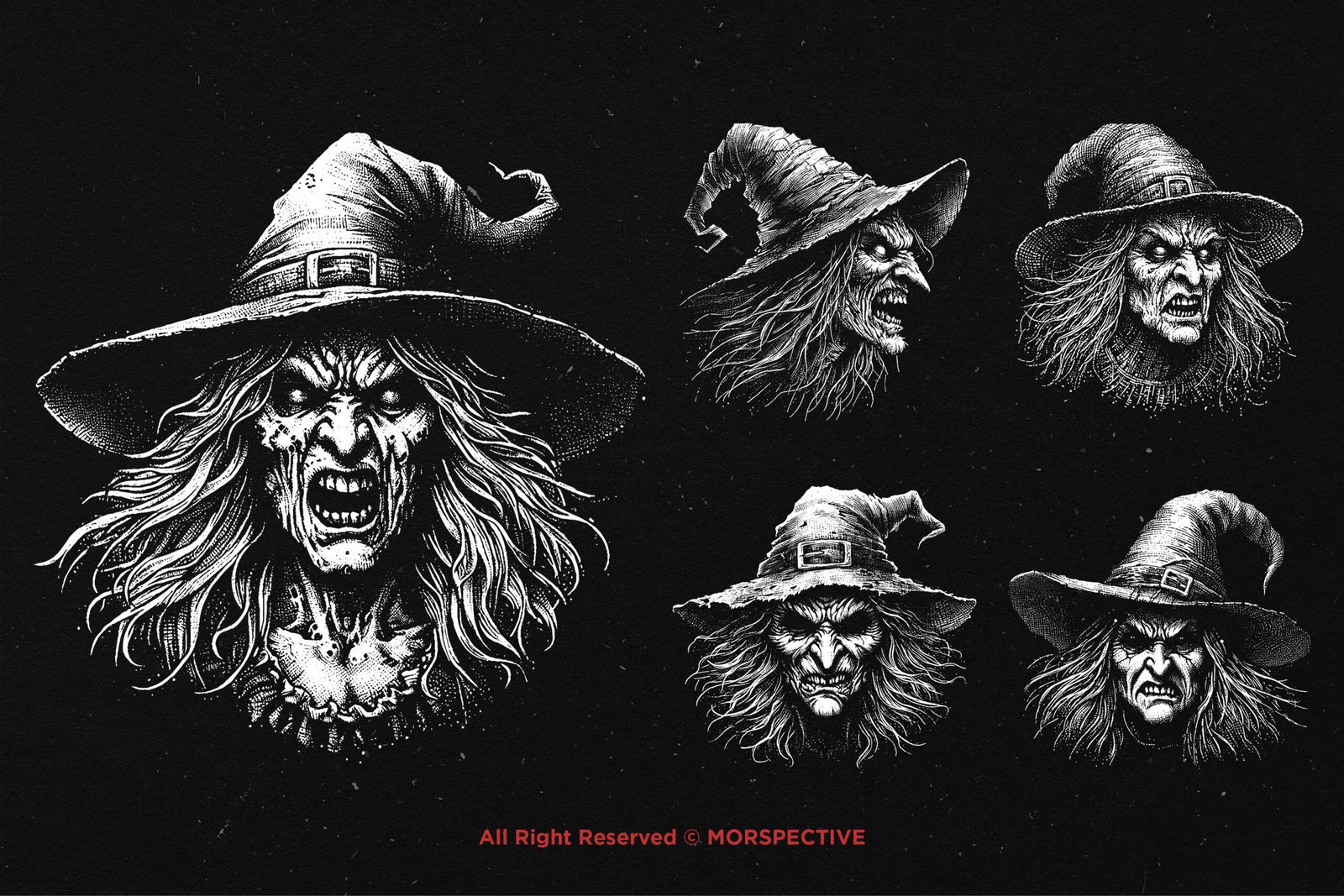 10 Bundle Dark Art Witch Face 4 10 Bundle Dark Art Witch Face - Image 4