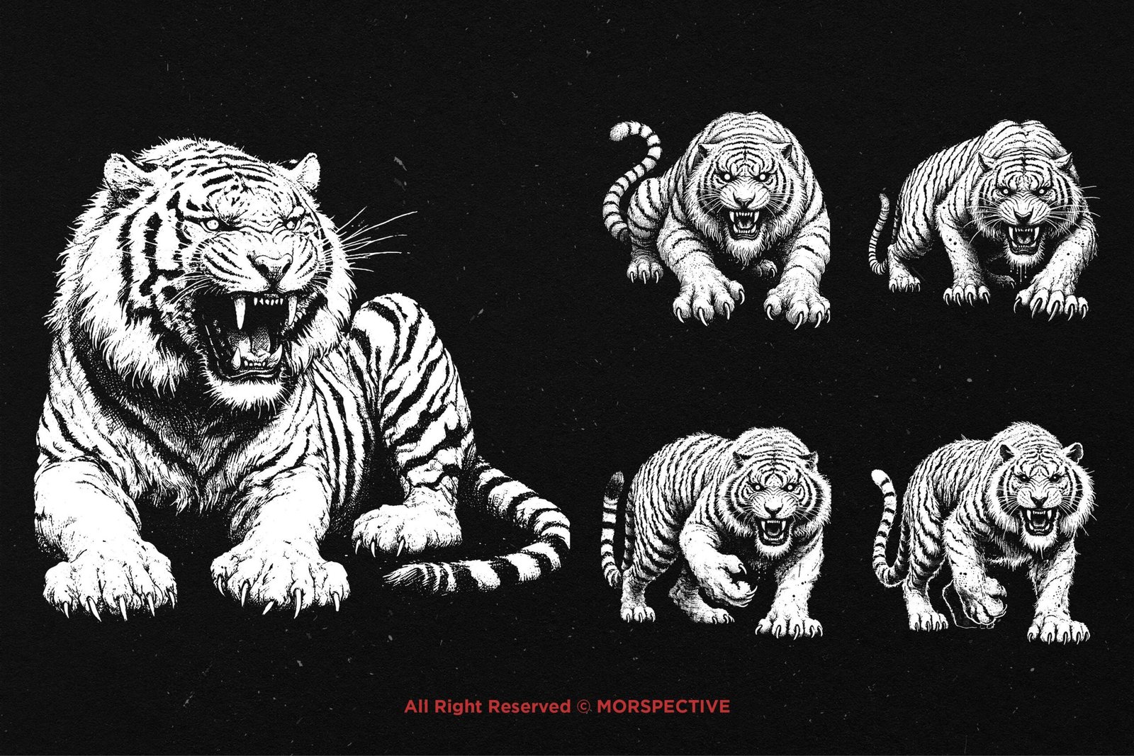 10 Bundle Dark Art White Tiger 4 10 Bundle Dark Art White Tiger - Image 4
