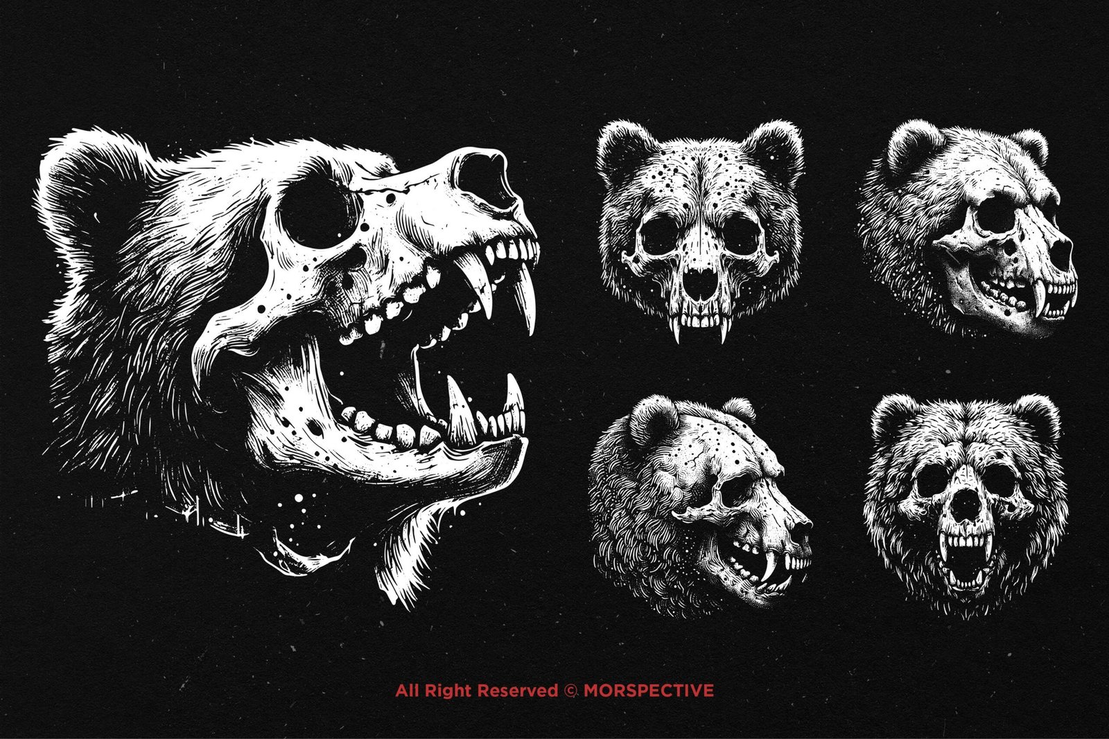 10 Bundle Dark Art Bear Skull 4 10 Bundle Dark Art Bear Skull - Image 4