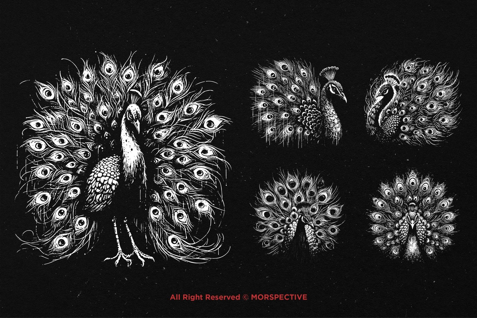 10 Bundle Dark Art Peacock 4 10 Bundle Dark Art Peacock - Image 4