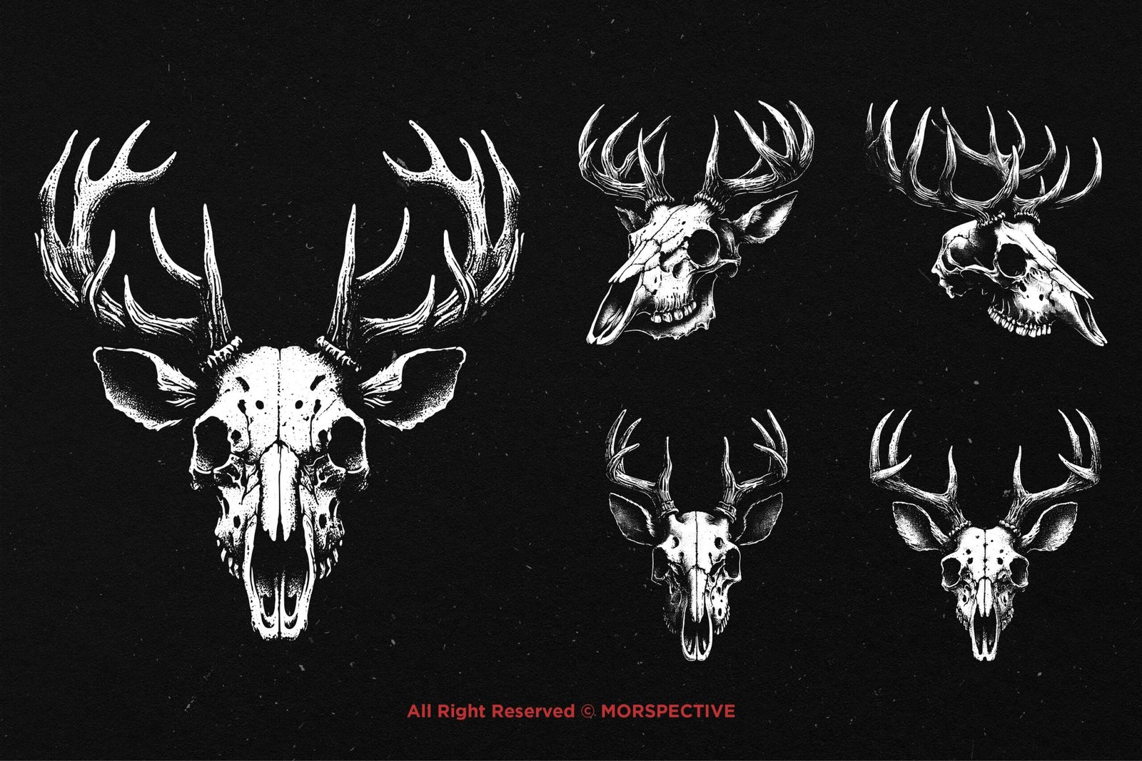 10 Bundle Dark Art Skull Deer 4 10 Bundle Dark Art Skull Deer - Image 4