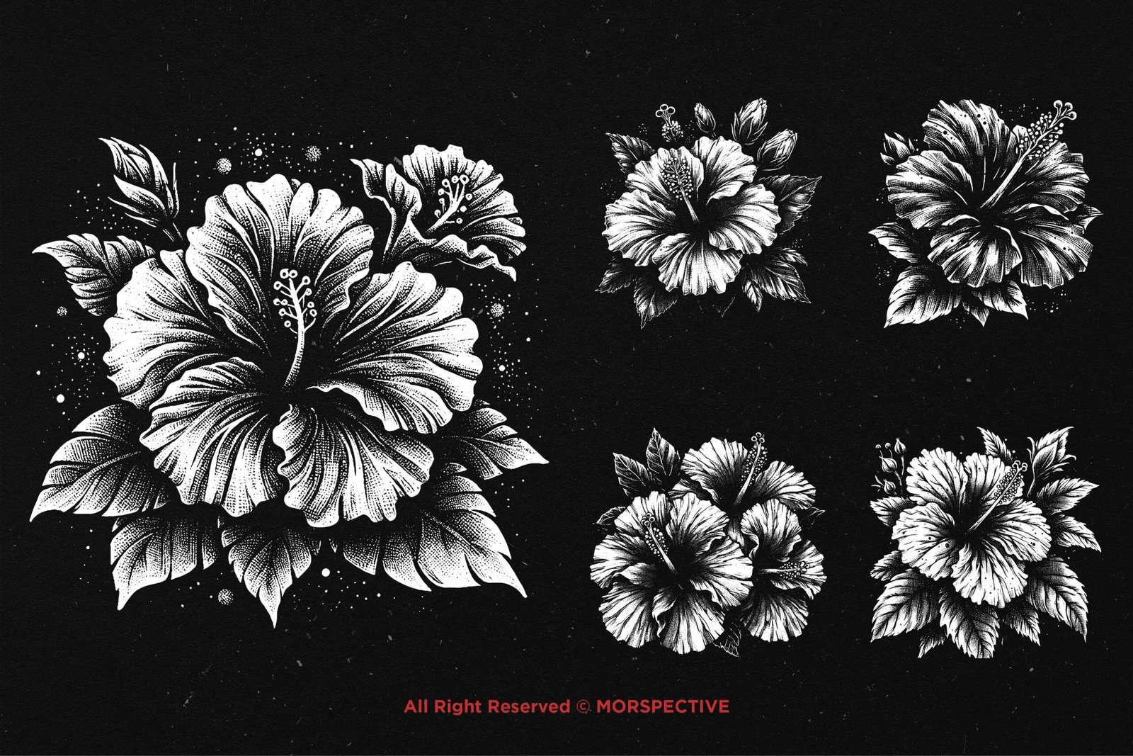 10 Bundle Dark Art Hibiscus Flower 4 10 Bundle Dark Art Hibiscus Flower - Image 4