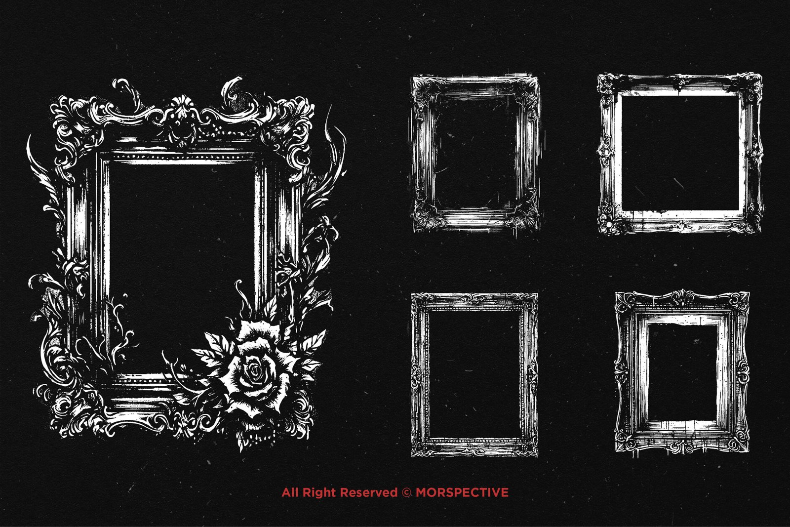 10 Bundle Dark Art Frame Vintage 4 10 Bundle Dark Art Frame Vintage - Image 4