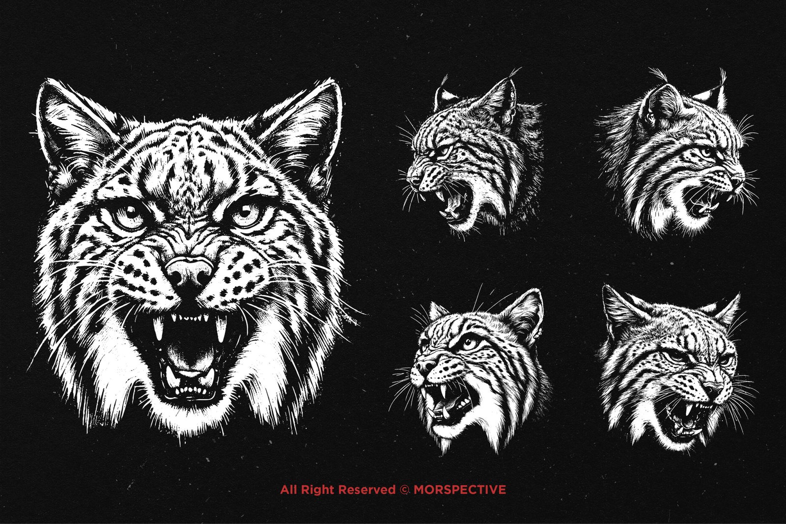 10 Bundle Dark Art Bobcat Lynx 4 10 Bundle Dark Art Bobcat Lynx - Image 4