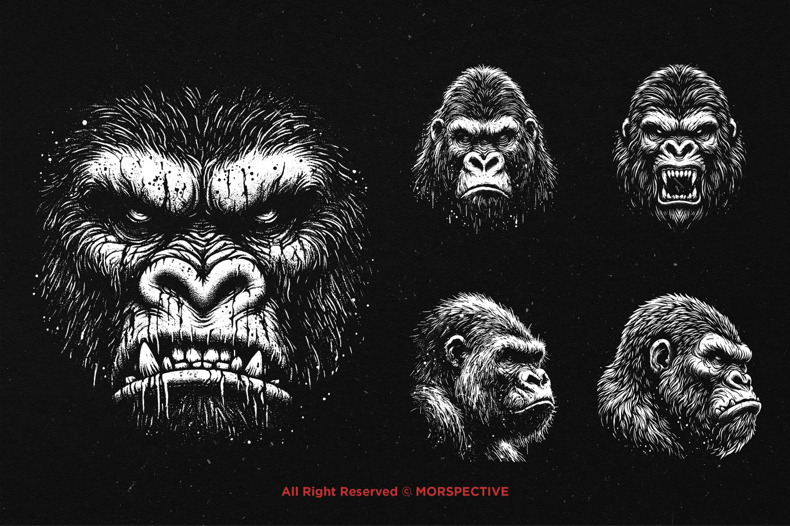 10 Bundle Dark Art Gorilla Kong 4 10 Bundle Dark Art Gorilla Kong - Image 4