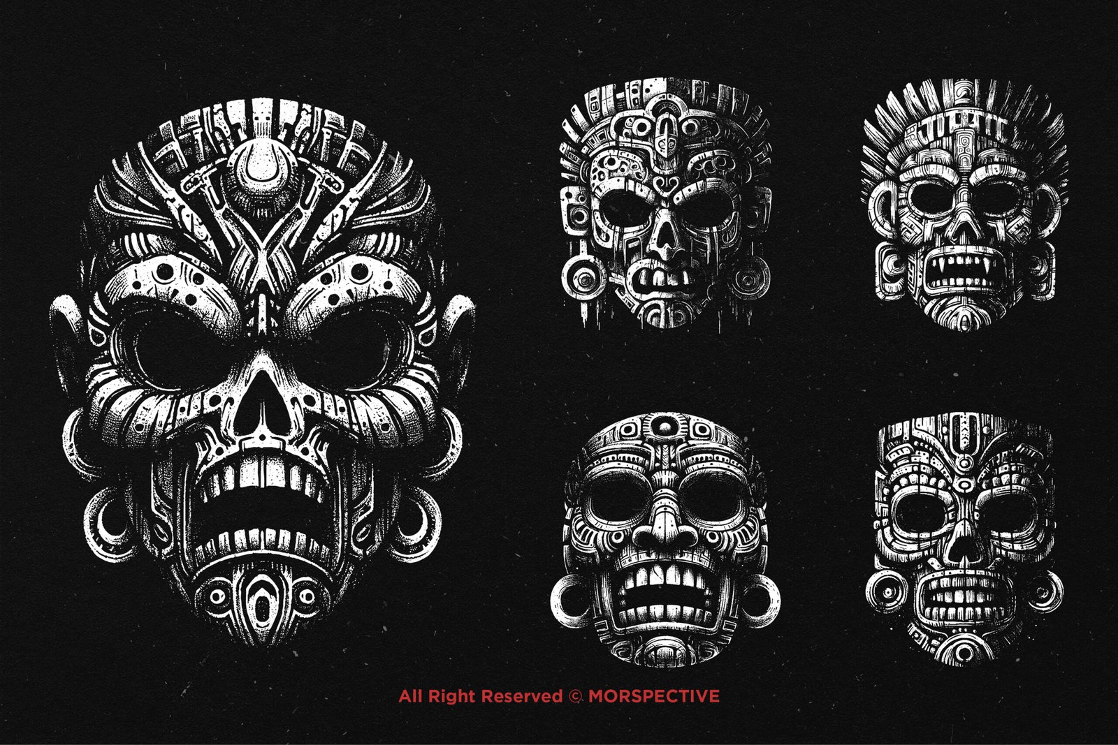 10 Bundle Dark Art Tribal Mask 4 10 Bundle Dark Art Tribal Mask - Image 4