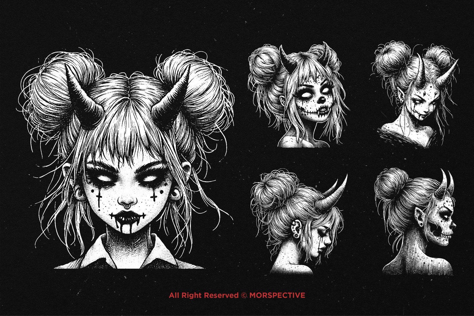 10 Bundle Dark Art Devil Girl 4 10 Bundle Dark Art Devil Girl - Image 4