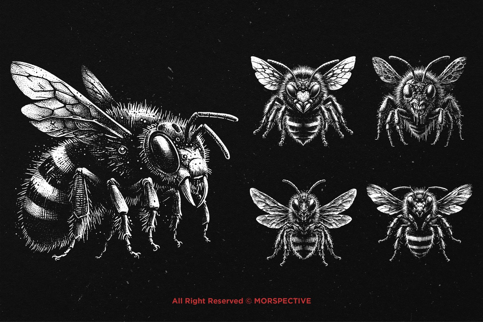 10 Bundle Dark Art Bumble Bee 4 10 Bundle Dark Art Bumble Bee - Image 4