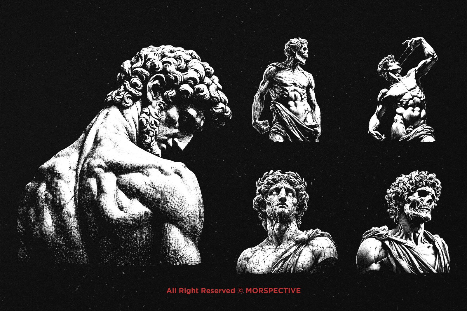 10 Bundle Dark Art Greek Roman Statue 4 10 Bundle Dark Art Greek Roman Statue - Image 4
