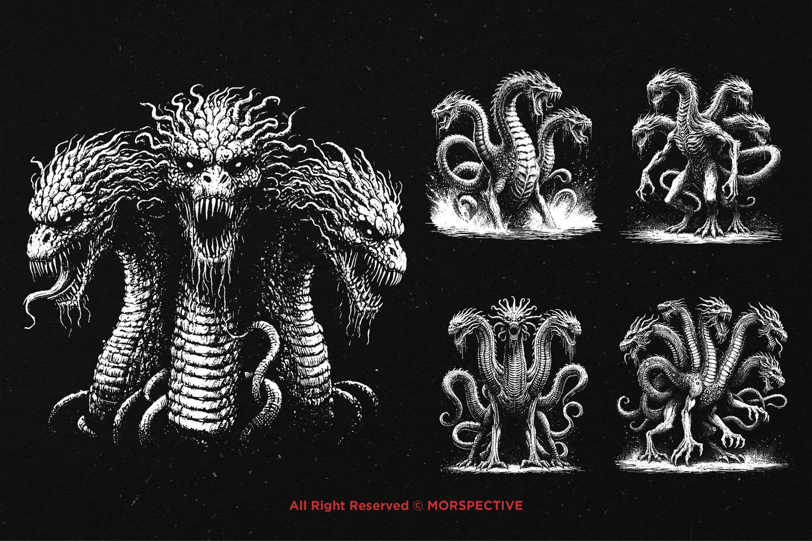 10 Bundle Dark Art Hydra Head 4 10 Bundle Dark Art Hydra Head - Image 4