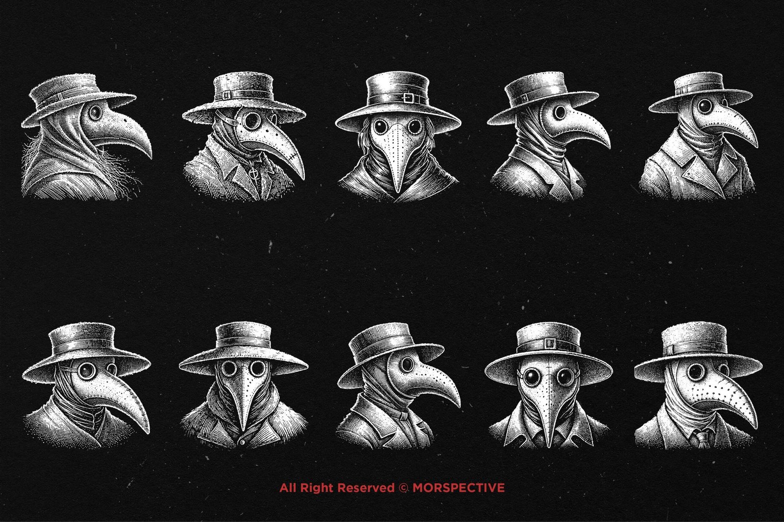 10 Bundle Dark Art Plague Doctor 5 10 Bundle Dark Art Plague Doctor - Image 5
