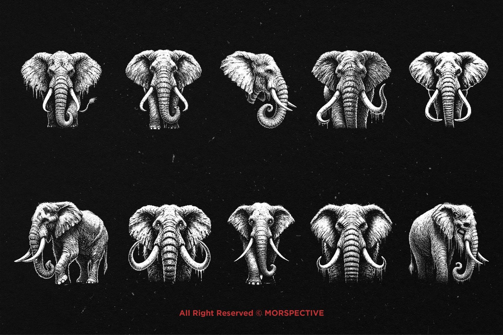 10 Bundle Dark Art Elephant 5 10 Bundle Dark Art Elephant - Image 5