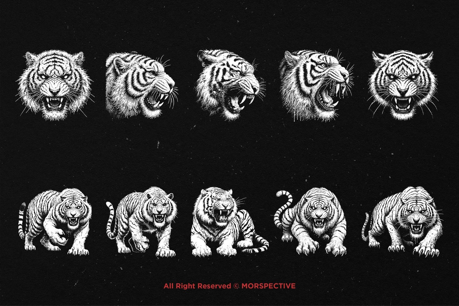 10 Bundle Dark Art White Tiger 5 10 Bundle Dark Art White Tiger - Image 5