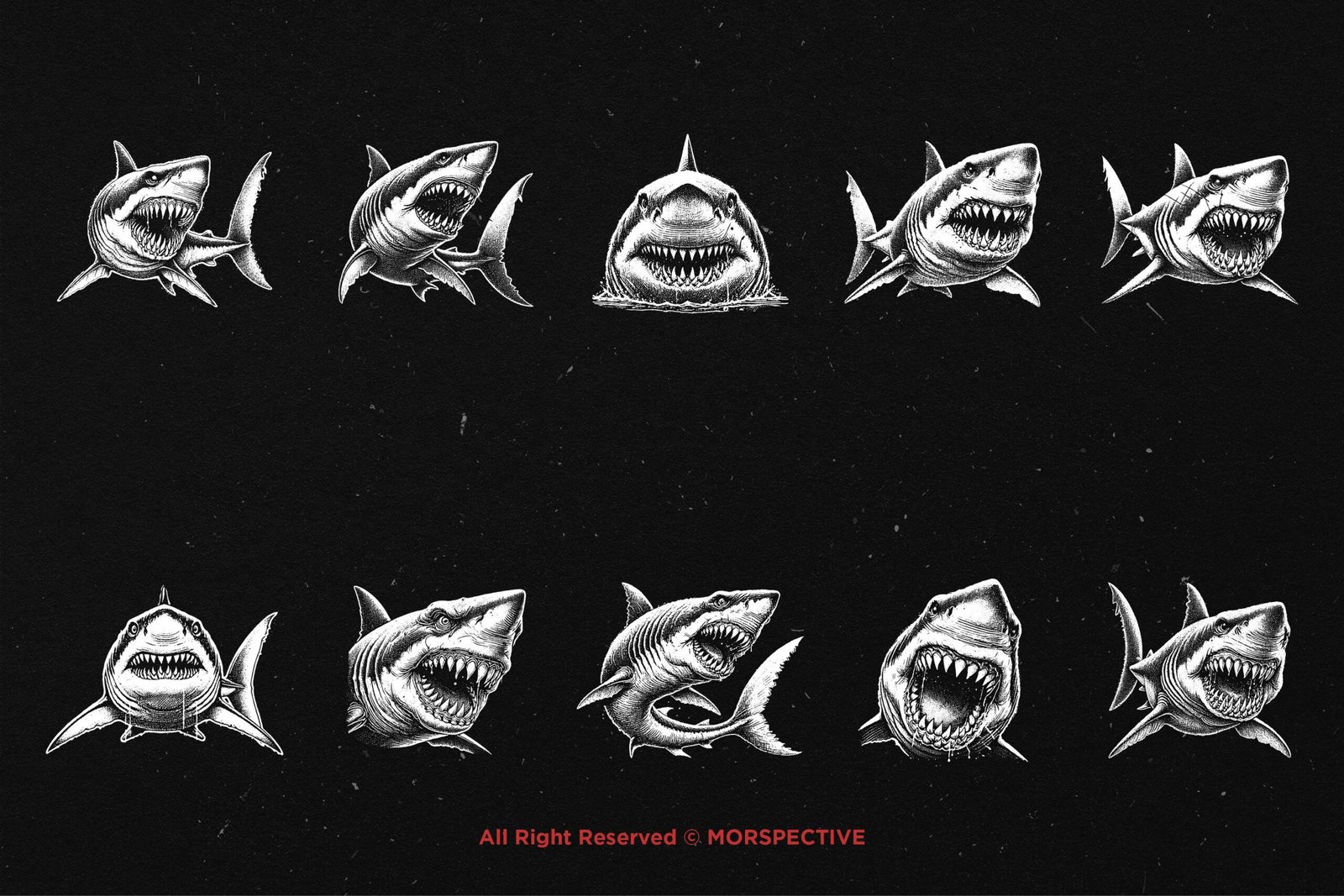 10 Bundle Dark Art Shark Fish 5 10 Bundle Dark Art Shark Fish - Image 5