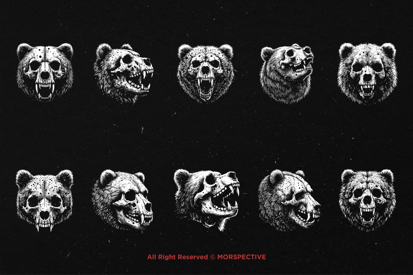 10 Bundle Dark Art Bear Skull 5 10 Bundle Dark Art Bear Skull - Image 5