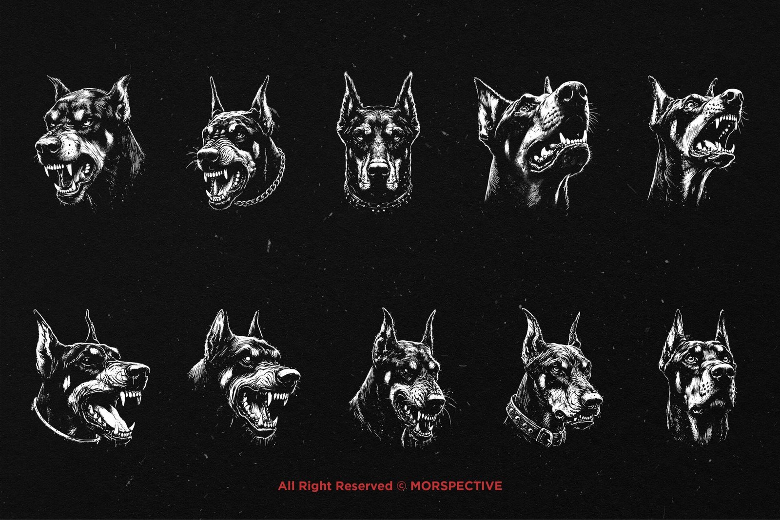 10 Bundle Dark Art Doberman Dog 5 10 Bundle Dark Art Doberman Dog - Image 5