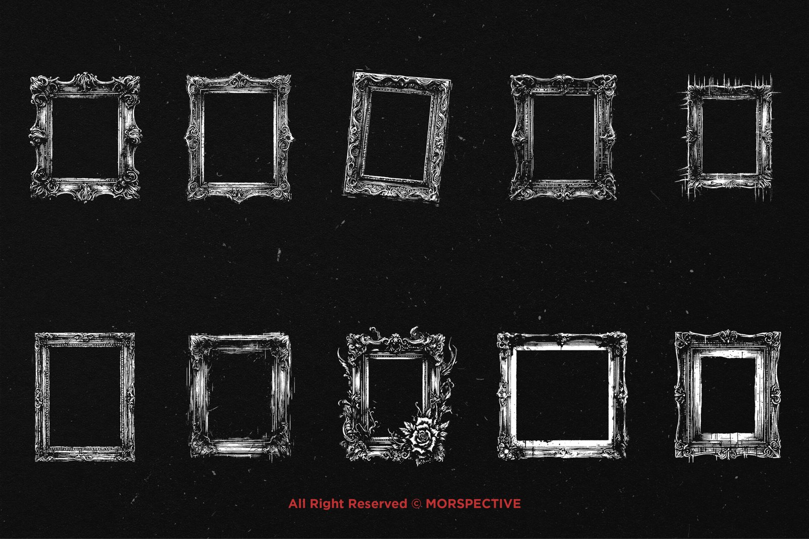 10 Bundle Dark Art Frame Vintage 5 10 Bundle Dark Art Frame Vintage - Image 5