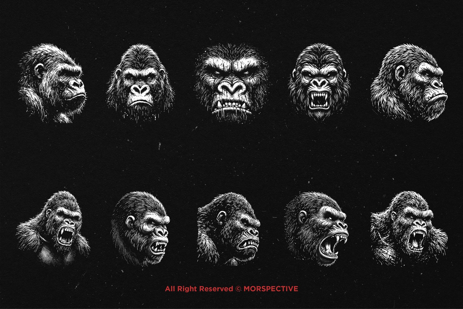 10 Bundle Dark Art Gorilla Kong 5 10 Bundle Dark Art Gorilla Kong - Image 5