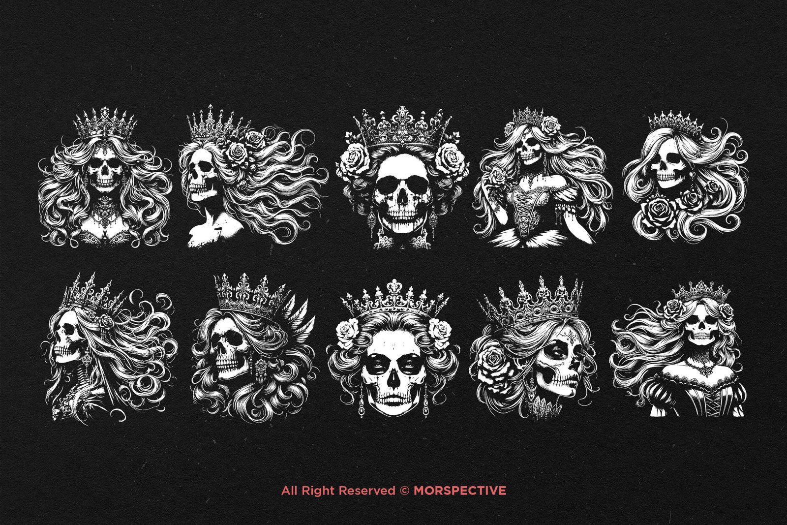 10 Bundle Dark Art Skull Queens 5 10 Bundle Dark Art Skull Queens - Image 5