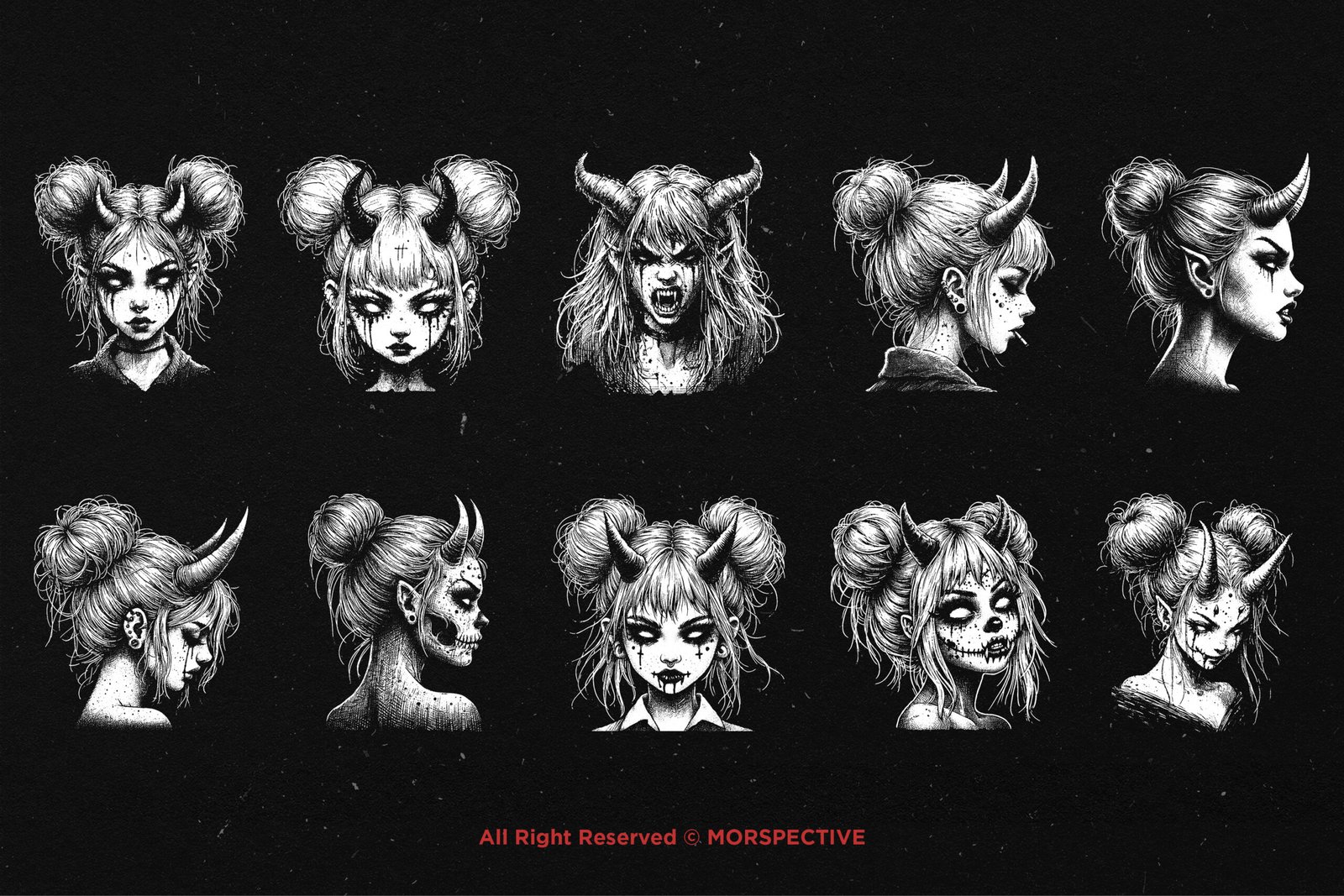 10 Bundle Dark Art Devil Girl 5 10 Bundle Dark Art Devil Girl - Image 5