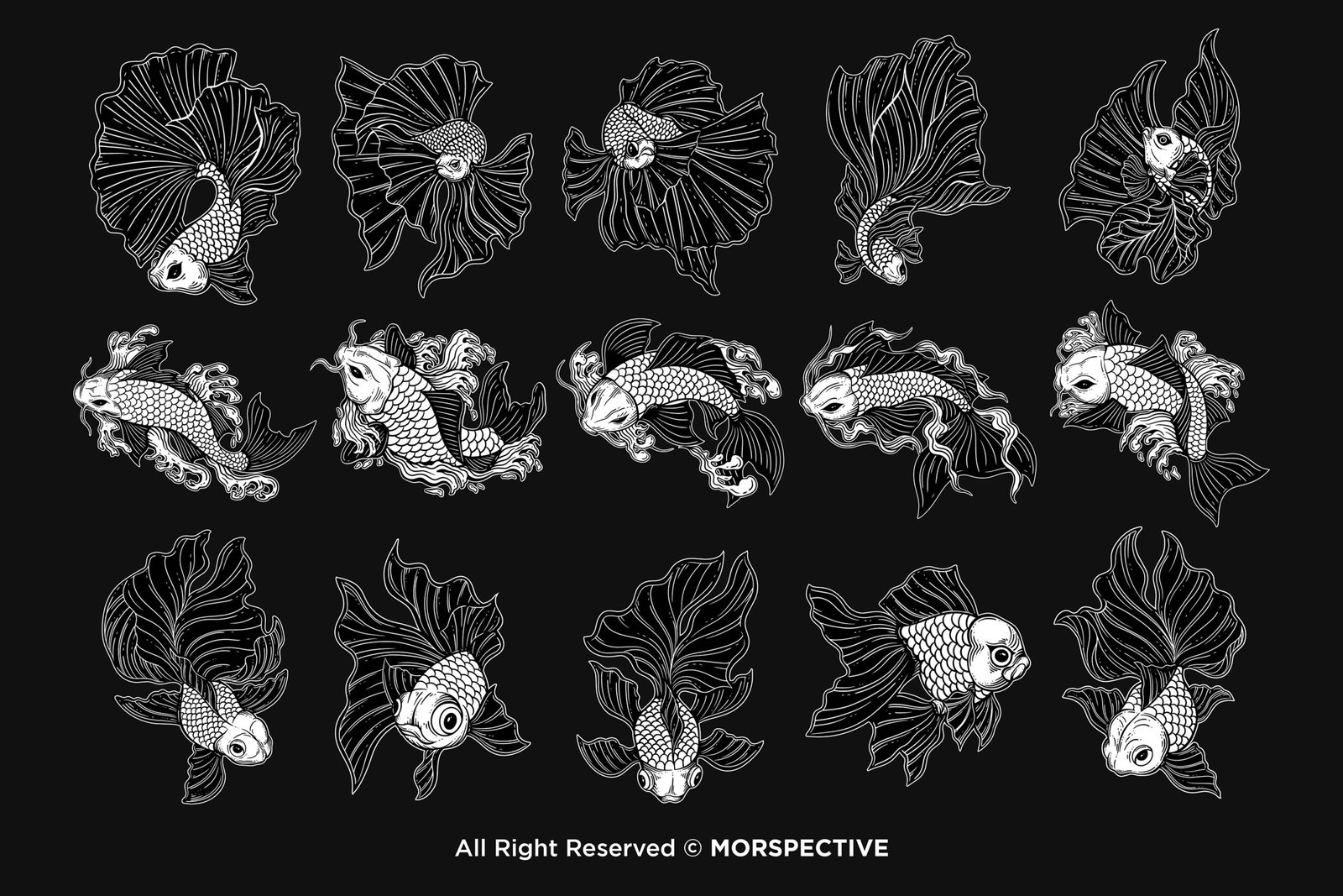 15 Bundle Dark Gold Fish, Koi and Betta 5 15 Bundle Dark Gold Fish, Koi and Betta - Image 5