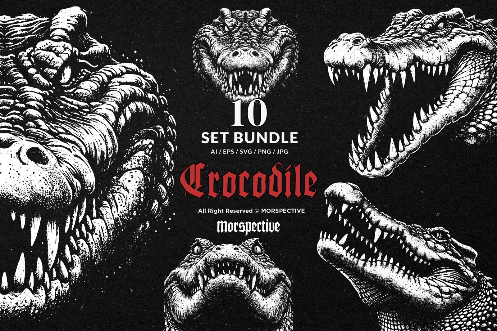10 Bundle Dark Art Crocodile 1 10 Bundle Dark Art Crocodile