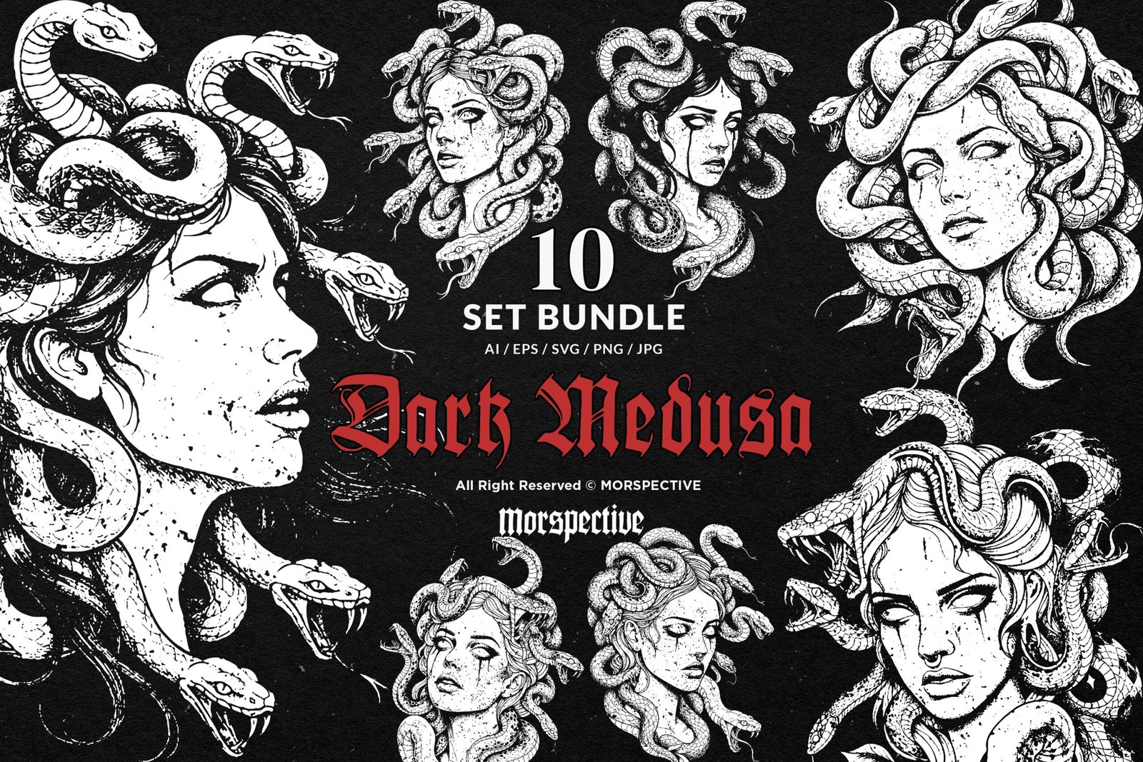 10 Bundle Dark Art Medusa 1 10 Bundle Dark Art Medusa