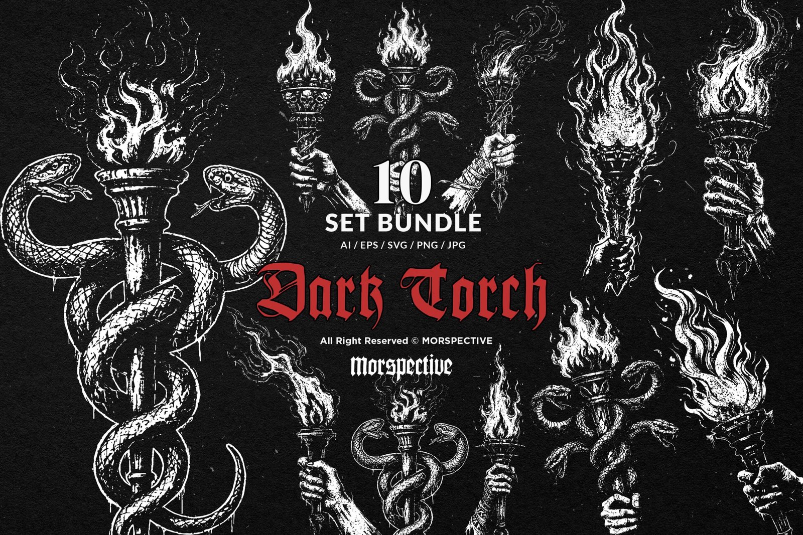 10 Bundle Dark Art Torch Flame 1 10 Bundle Dark Art Torch Flame