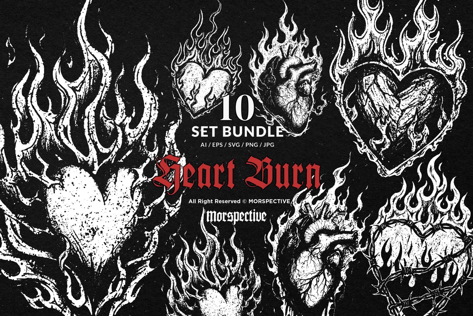10 Bundle Dark Art Heart Burn 1 10 Bundle Dark Art Heart Burn