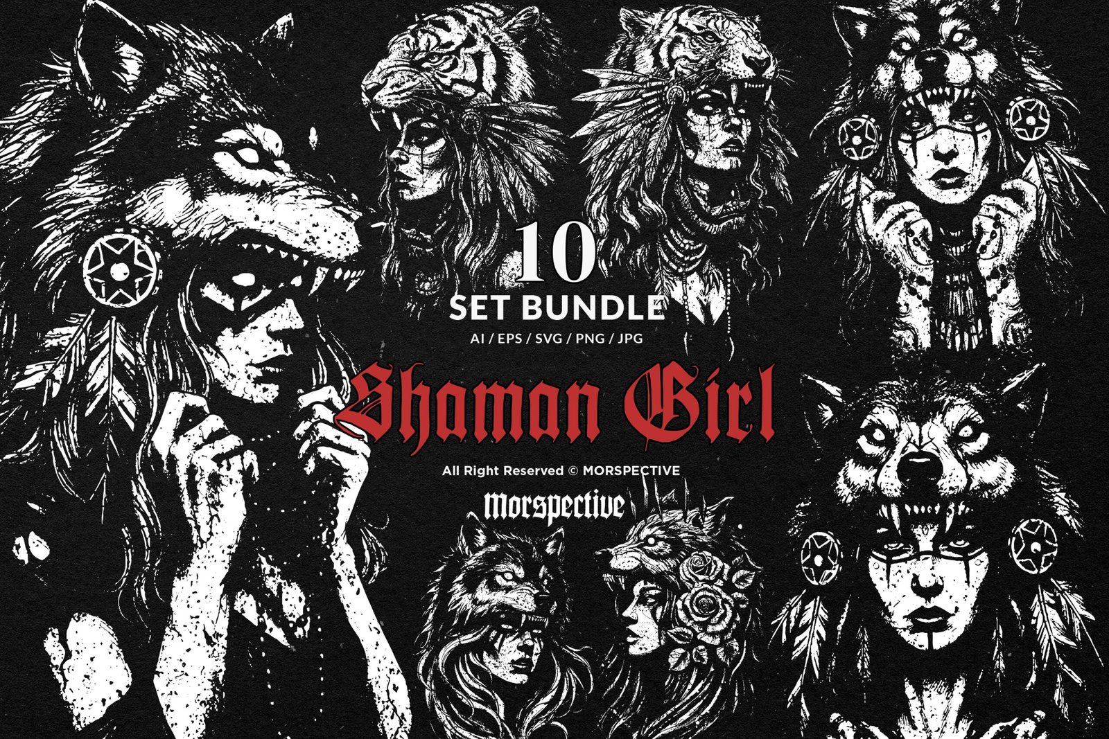 10 Bundle Dark Art Shaman Girl 1 10 Bundle Dark Art Shaman Girl