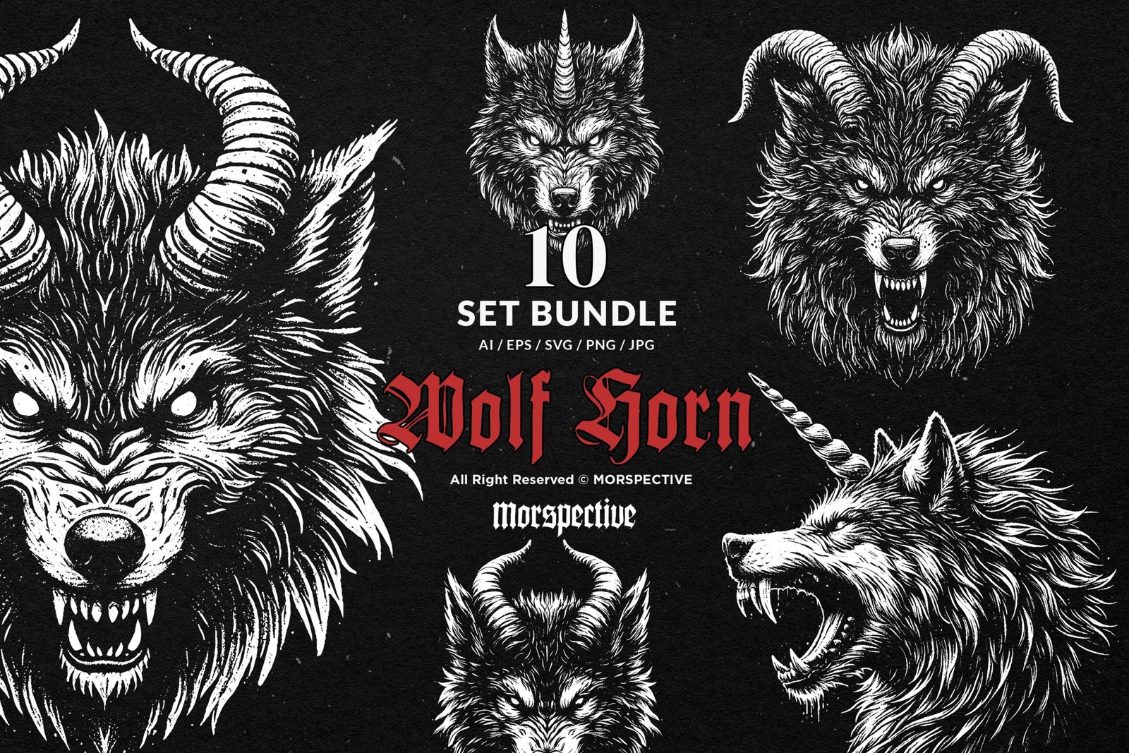 10 Bundle Dark Art Wolf Horn 1 10 Bundle Dark Art Wolf Horn