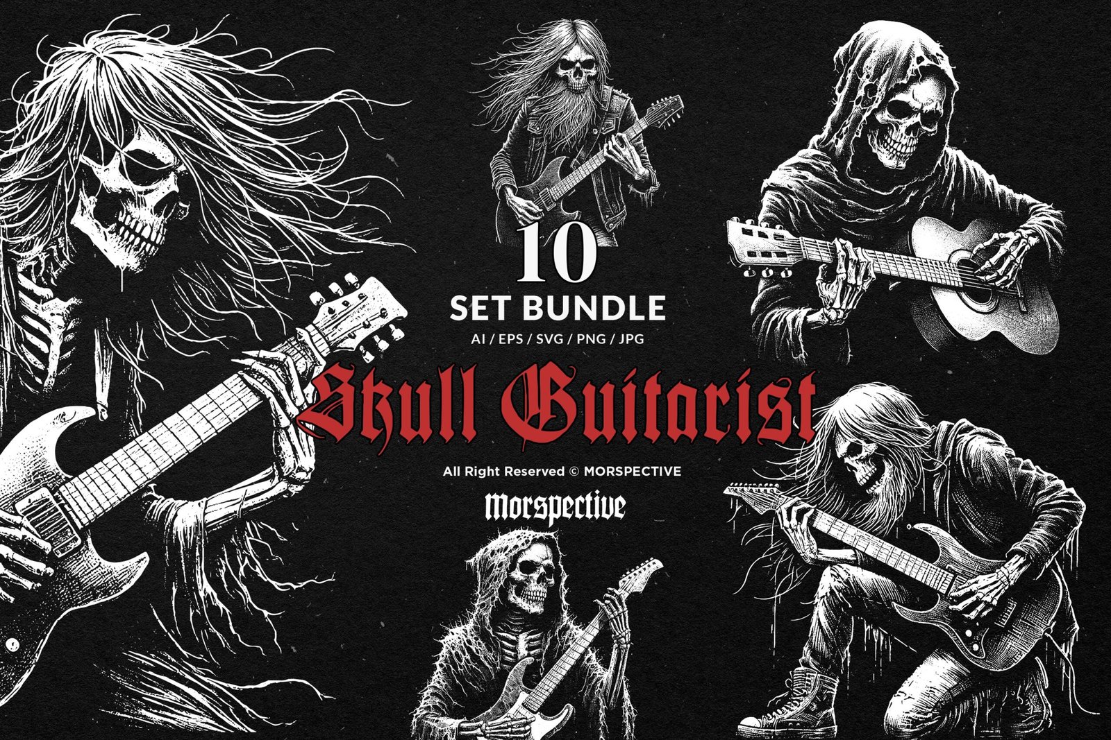 10 Bundle Dark Art Skull Guitarist 1 10 Bundle Dark Art Skull Guitarist